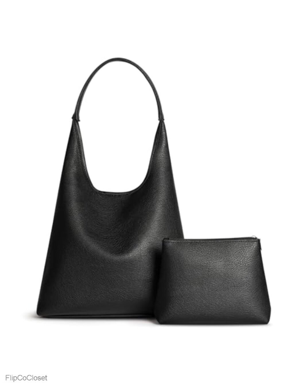 Large Slouchy Hobo Shoulder Bag Vegan Leather Purse Set